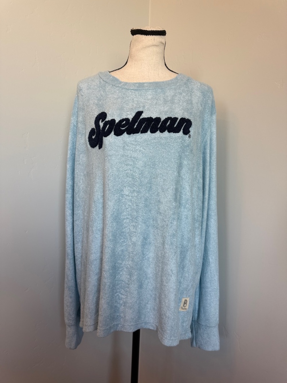 Spelman College Sweatshirt Pressbox NWT Blue Terry Pullover Large HBCU Cozy